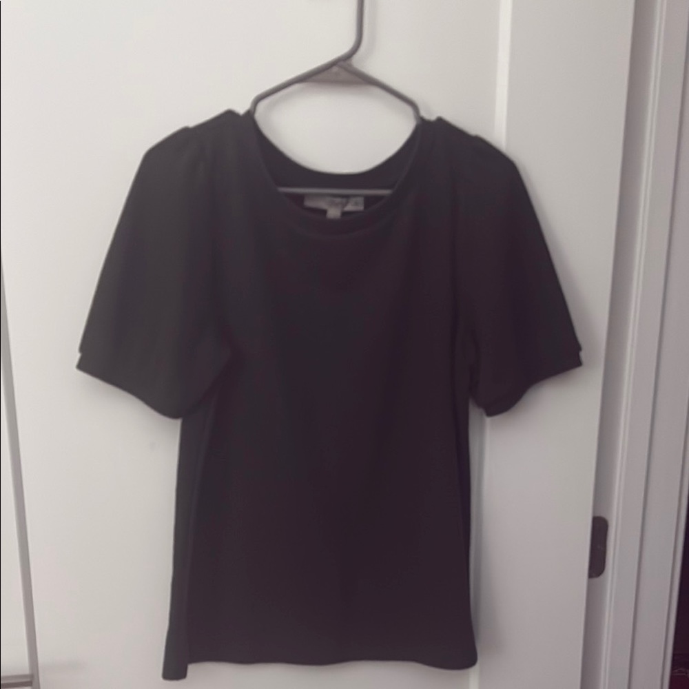 Loft Army Green Knit Short sleeve Top